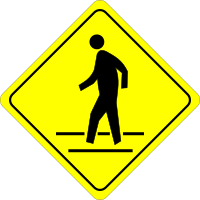 Caution - Pedestrian Crossing