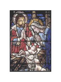 Holy Family in Stained Glass
