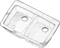 steel double sink