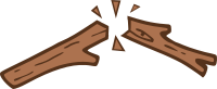 Colored Broken Wooden Stick
