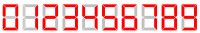 LCD 7-segment digits