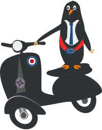 Darling on scooter