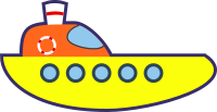Yellow Cartoon Ship