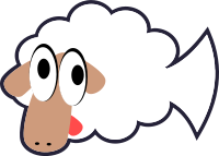 White Stupid & Cute Cartoon Fish Sheep