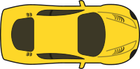 Yellow Racing Car (Top View)