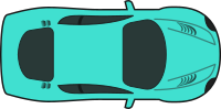 Turquois Racing Car (Top View)