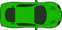 Green Racing Car (Top View)