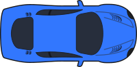 Dark Blue Racing Car (Top View)