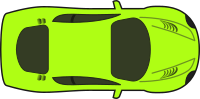 Bright Green Racing Car (Top View)