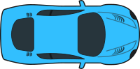 Blue Racing Car (Top View)