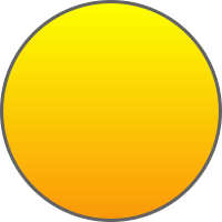Orange Sun Outlined
