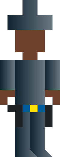 Cowboy with Guns (Abstract Vector Pixel Art)