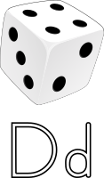 Letra D de dado