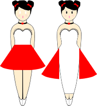 Ballerina Pencil Pals red outfits