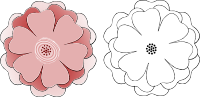 Flower Multi-choice 6 Petal s3 Template