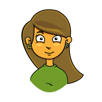 Face of a girl smiling