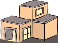 Salmon coloured building