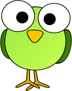 Green googley-eye bird