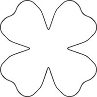 Flower 4 Petal Heart Template