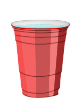 Plastic cup with water