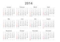 2014 calendar