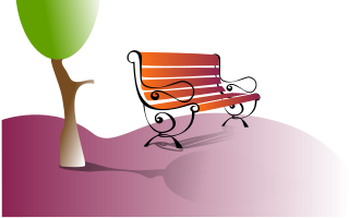 Bench and tree in a park, banco y arbol en parque