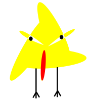 angry yellow bird