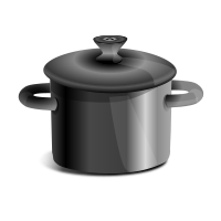 Iron pot Iron pat Olla de acero metalica para cocinar