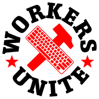 Workers of the world, unite! el pueblo unido jamas sera vencido! hammer and keyboard