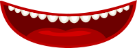 Mouth in a cartoon style
