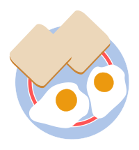 Bull's eye eggs and toast