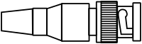 BNC Male Connector Side View