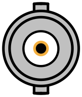 BNC female axis view