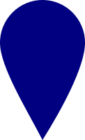 Blue map locator marker