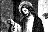 Jesus Christ German steel engraving