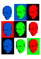 Simple face in different colors