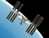 International Space Station with Earth