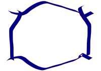 Blue ribbon border