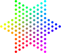 Color Dots Hexagram