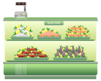 Supermarket Seafood Counter