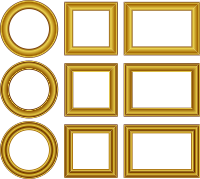gold frames set