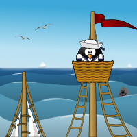 June calendar page: Watching the seven seas