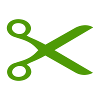 Openclipart Scissors Logo in Green