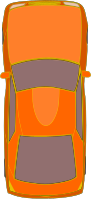 Orange Car (Top View)
