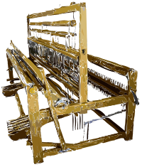 Old Fashioned Fabric Loom Vectorized