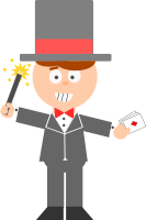 Cartoon magician