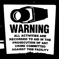 Surveillance alert sign