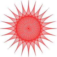 String Art Symbol 60 Degrees