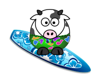 Surfer Cow