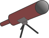 Simple cartoony telescope with tripod
